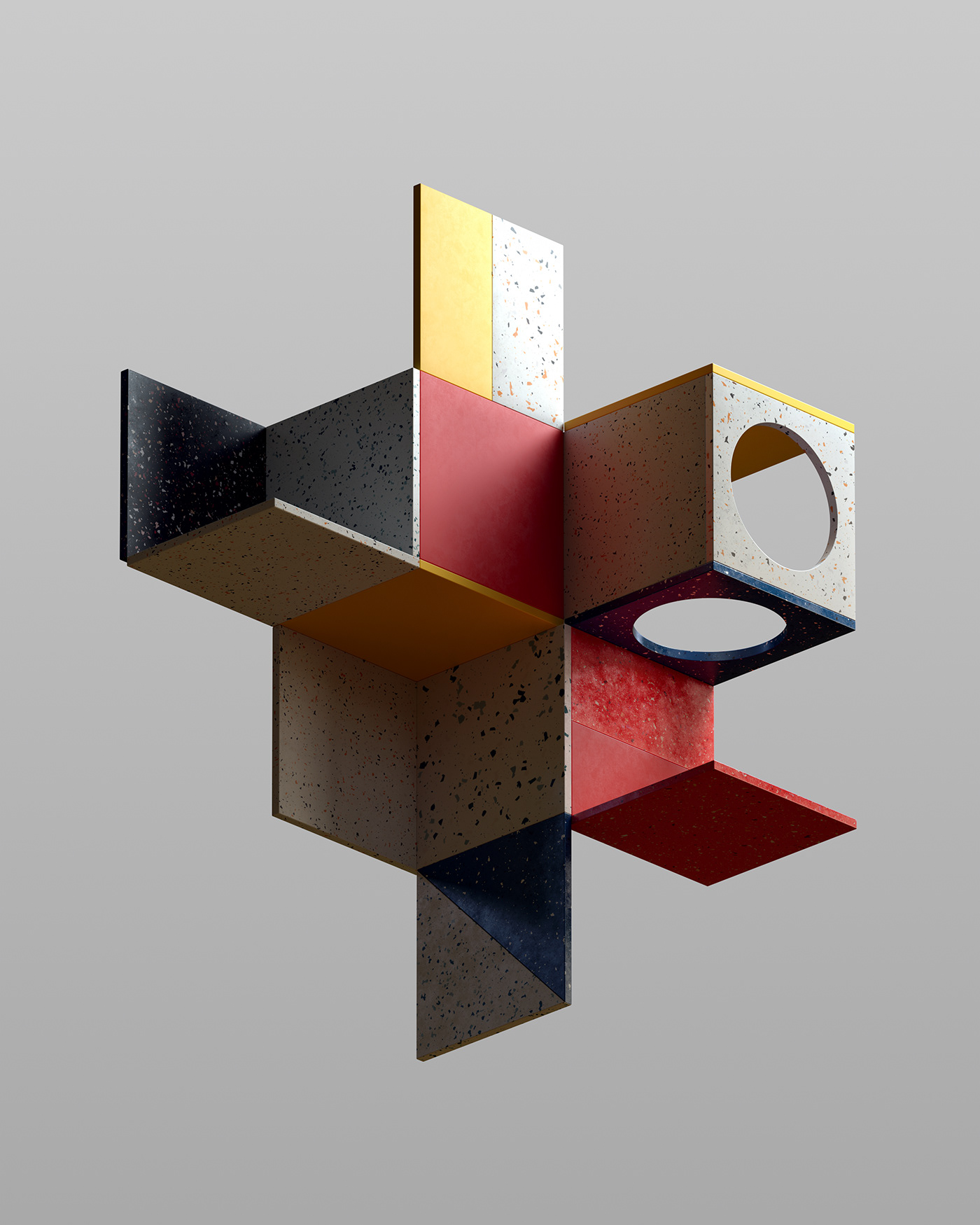 3D abstract Abstract Art bauhaus c4d cinema 4d geometric graphic design  inspiration octane