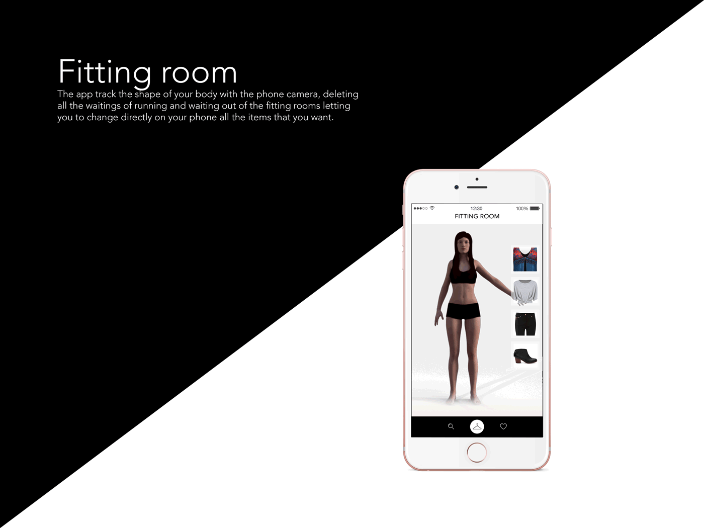 app UI ux Fashion  brand augmented reality