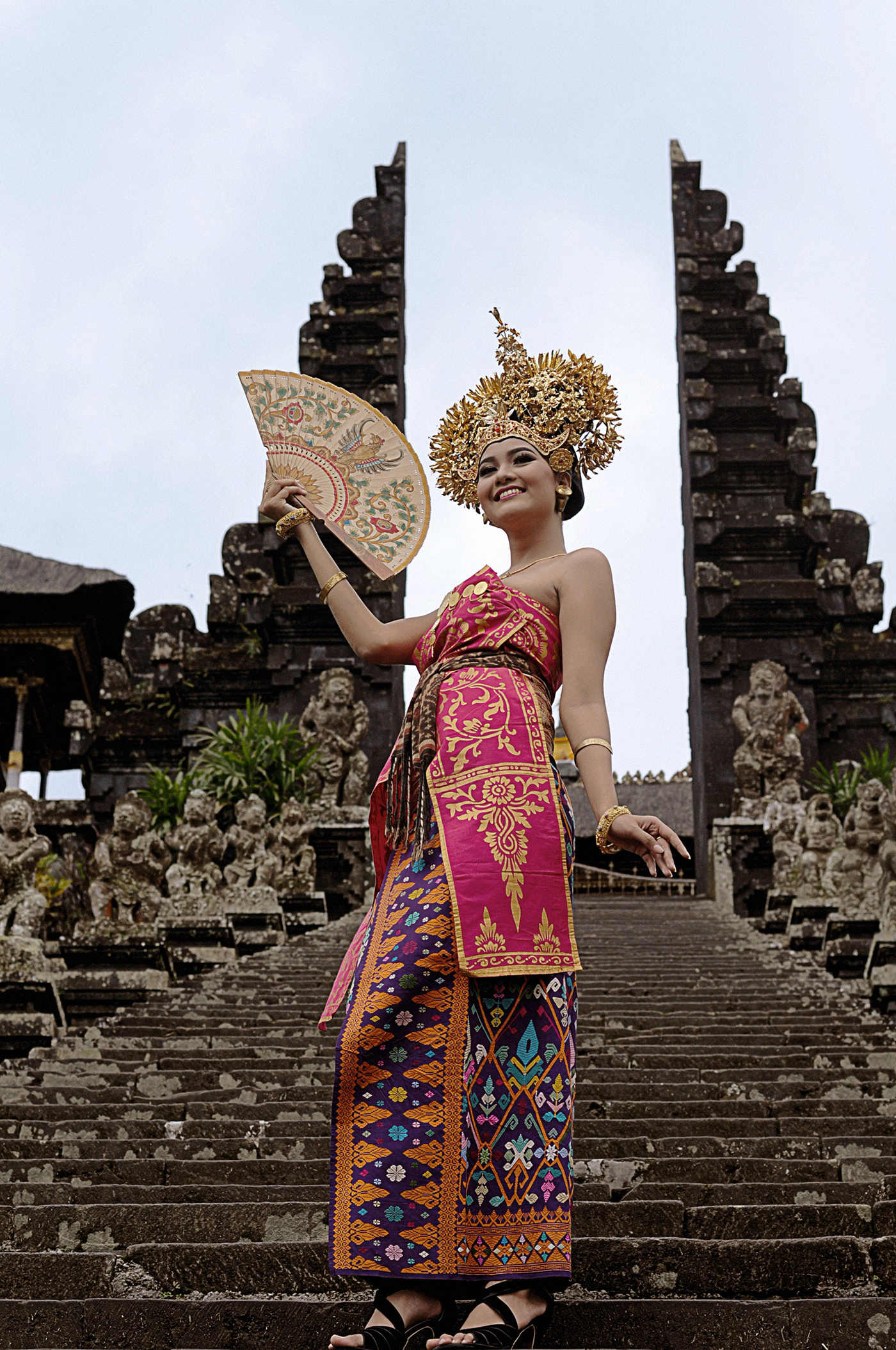 traditional dress Fashion  culture couple colorful temple bali BaliNesse indonesia