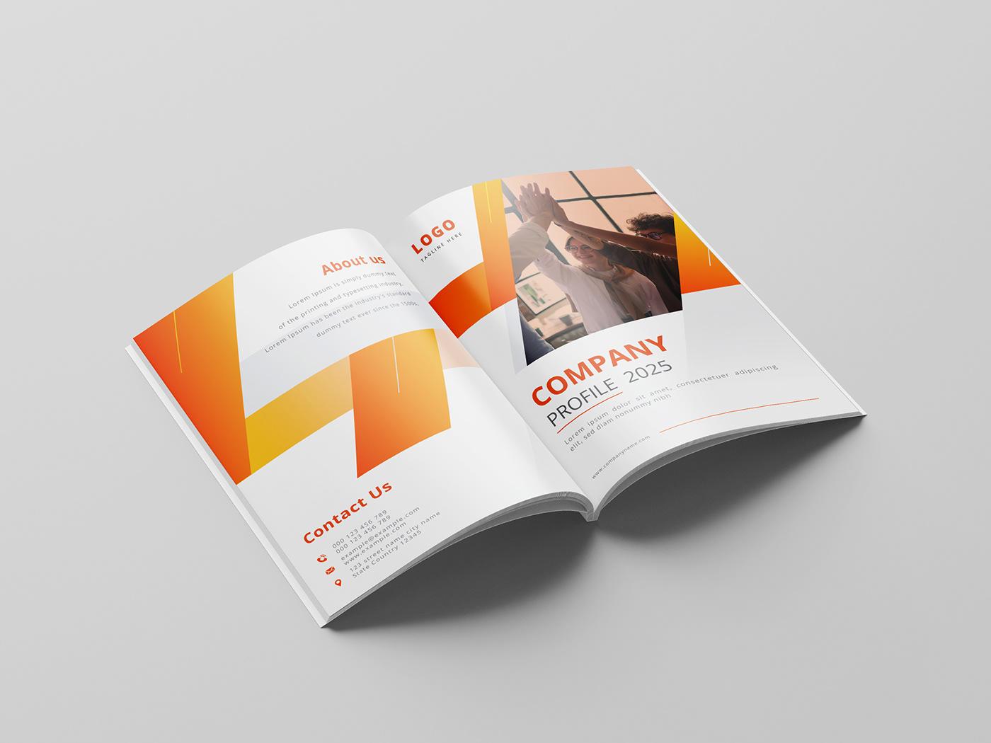 Download Company Profile Design With Free Mockup On Behance