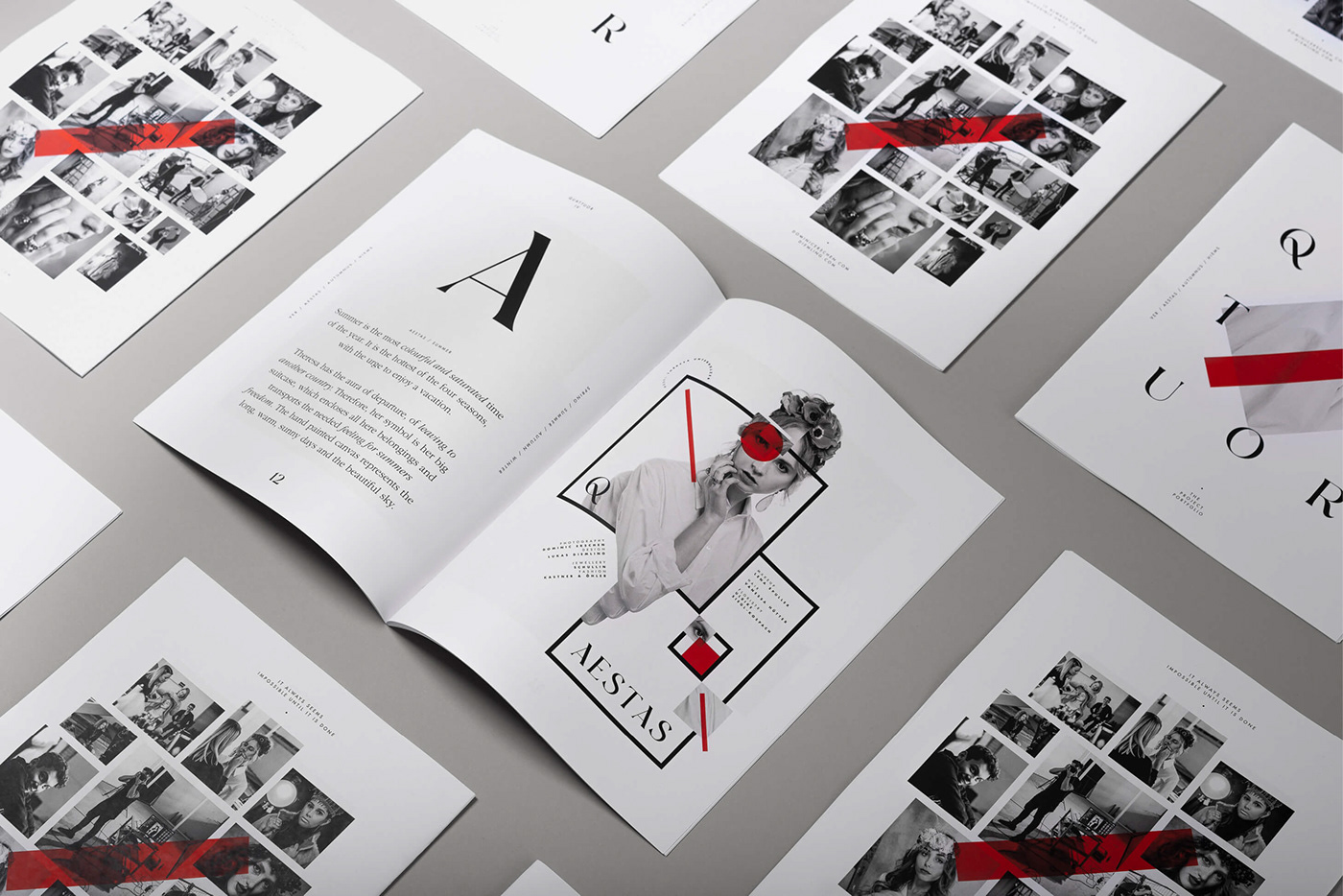 graphic design  Typeface Fashion  red font editorial serif