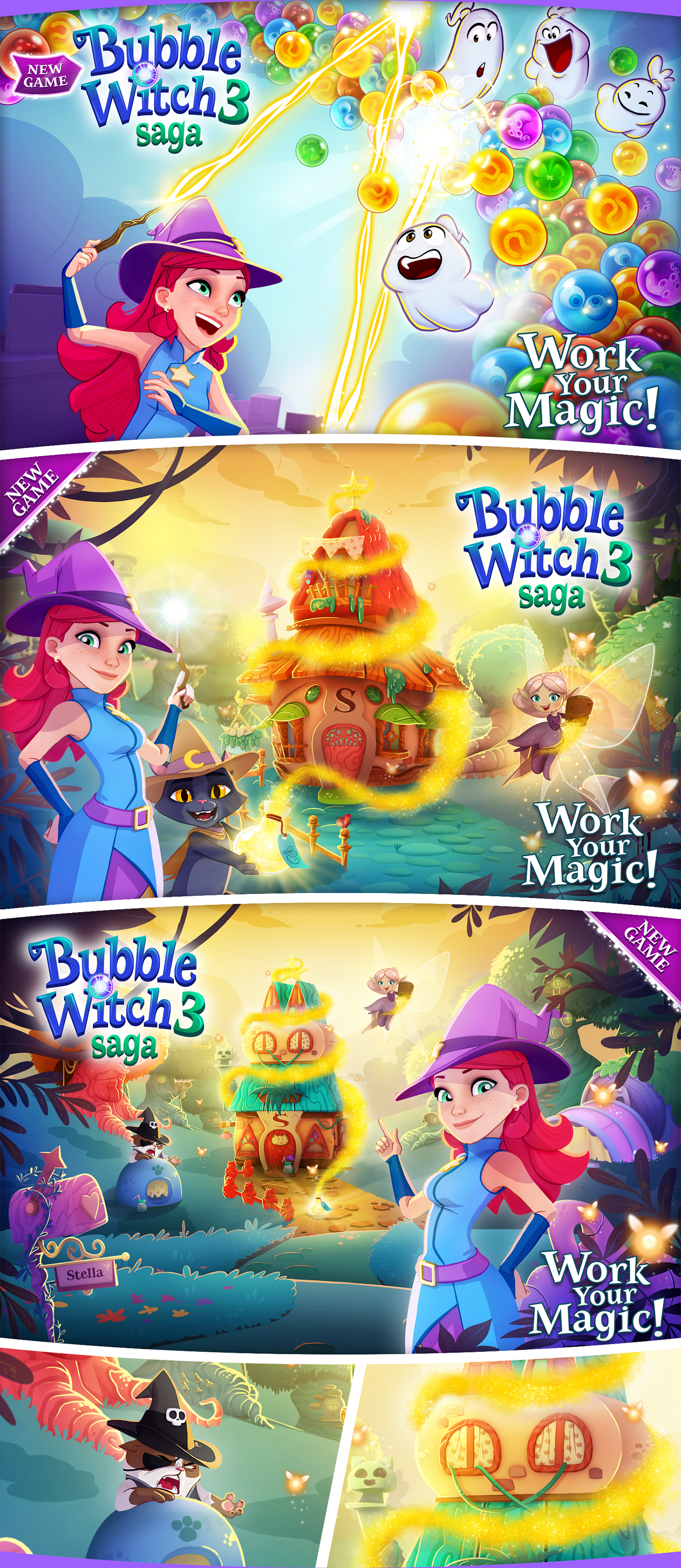 Bubble Witch 3 saga - Launch Campaign on Behance