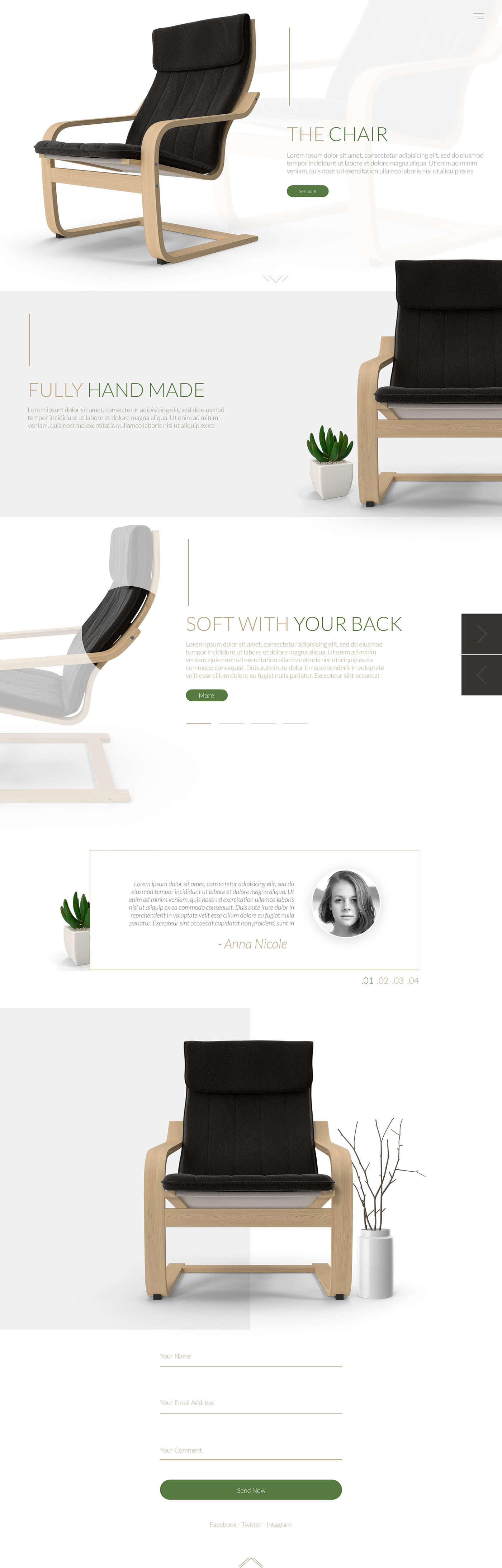 UI/UX Web Design  landing page product presentation one page design minimal design