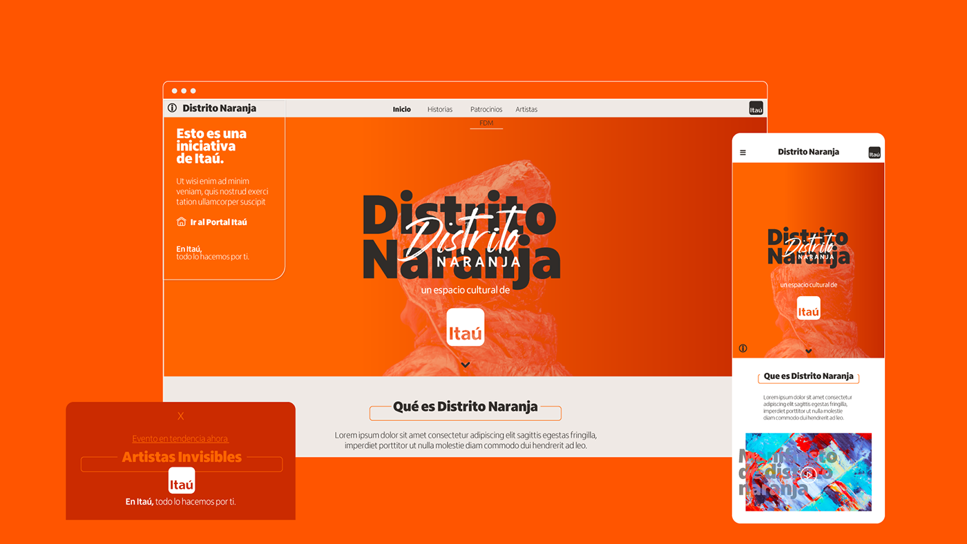 art artist Bank culture design Experience graphic orange social Website
