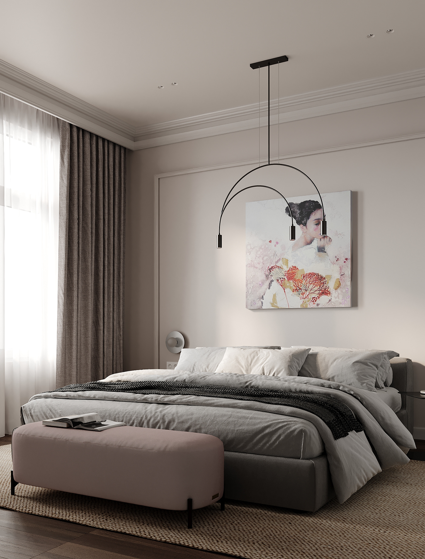 bedroom bedroom design Bedroom interior visualization modern interior design  3ds max Render Interior design