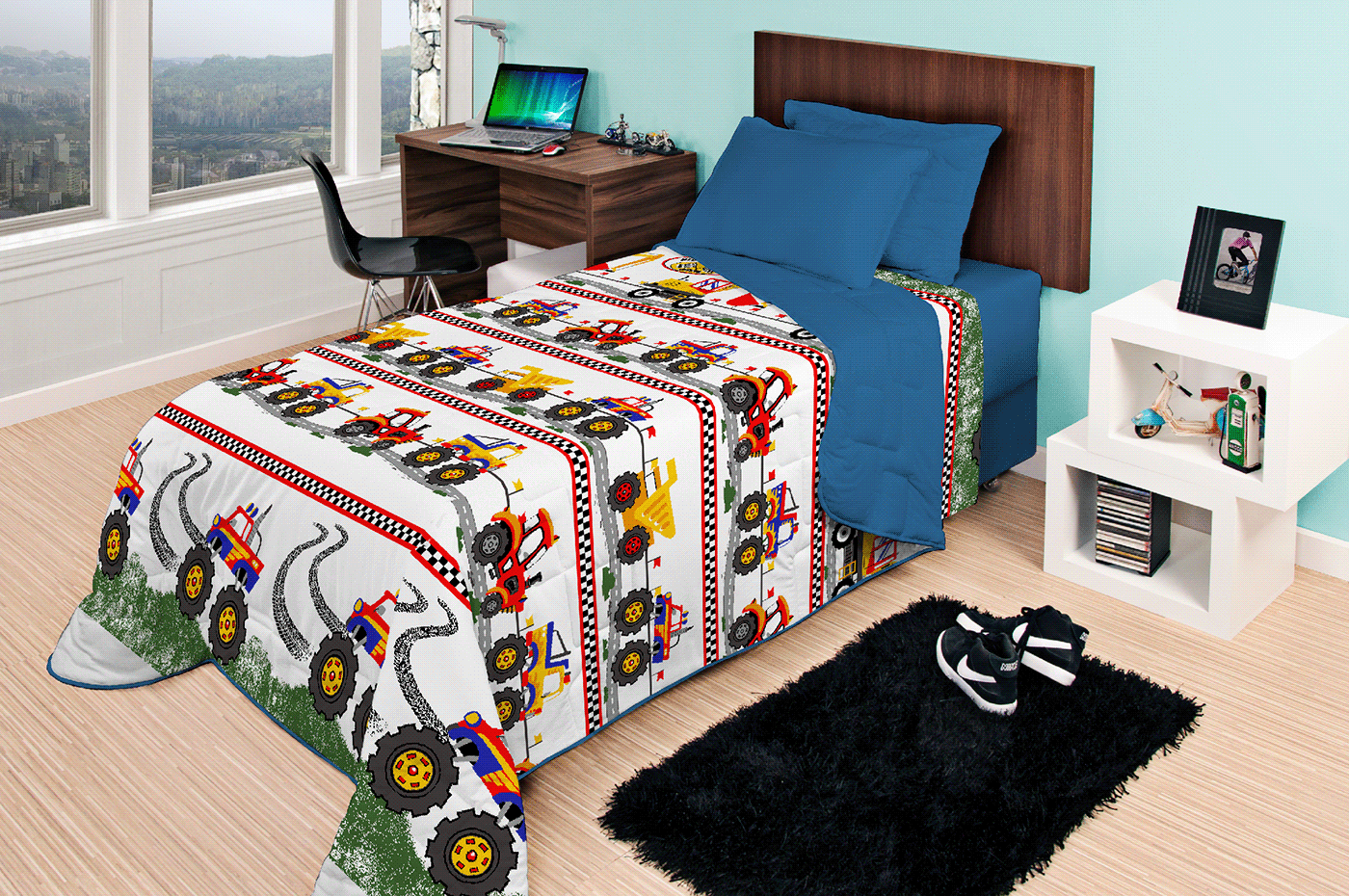bedlinen homewares product design  3D textile surface design fabric textile design  Surface Pattern boys bedroom