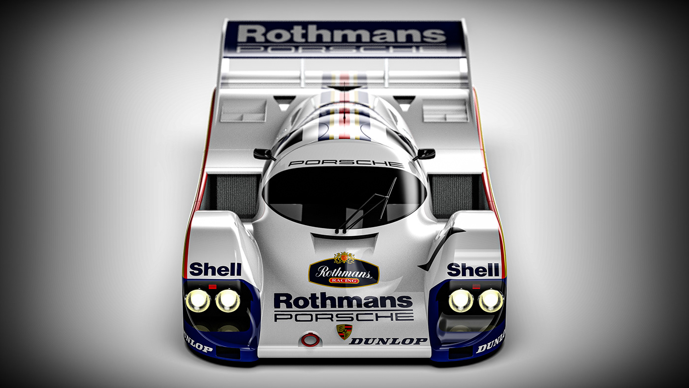 3dmodel Alias Autodesk automotivedesign cad keyshot LeMans Porsche racecar Rothmans