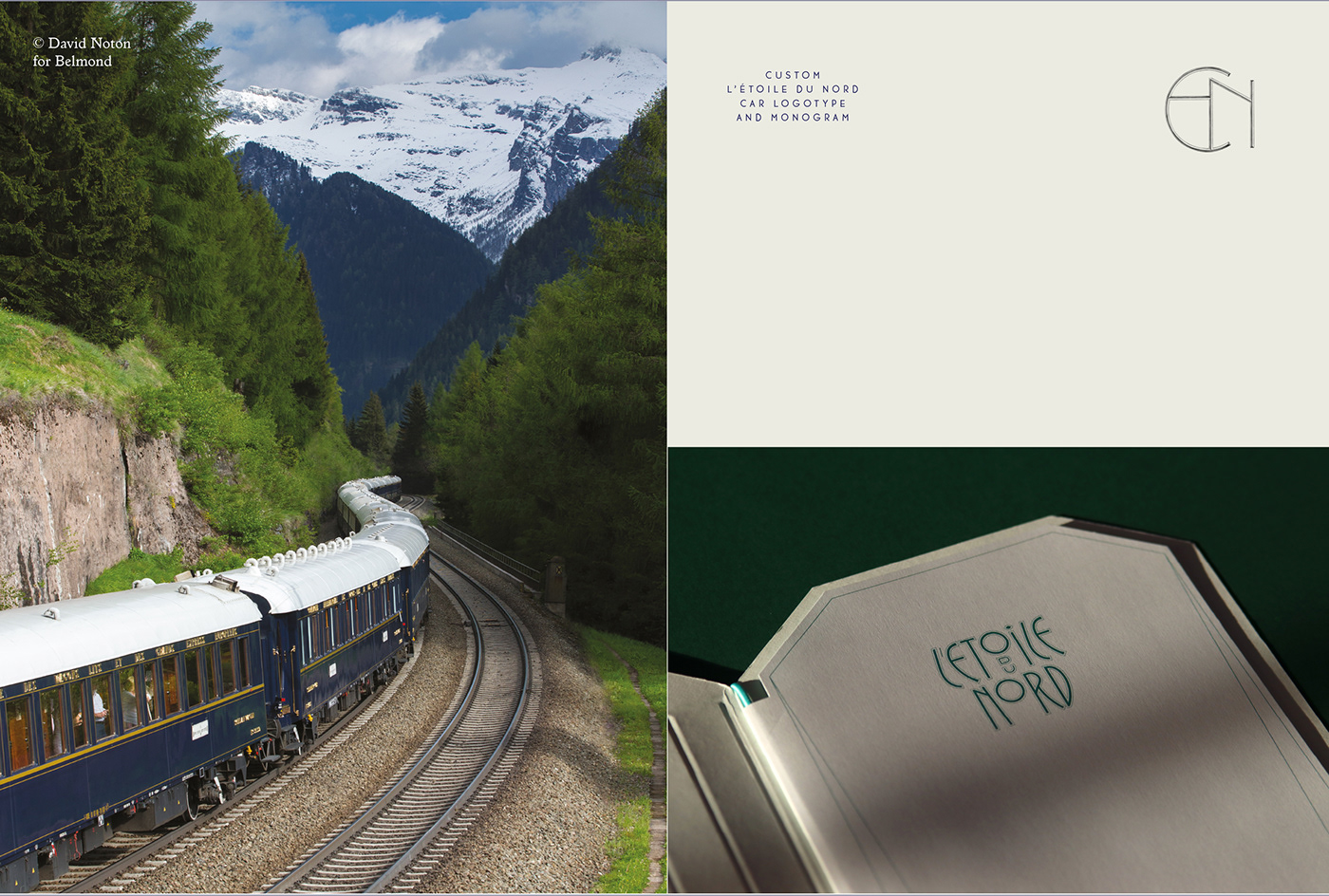 Orient Express train Violaine & Jeremy vj type Jean Imbert menu design monogram vsoe