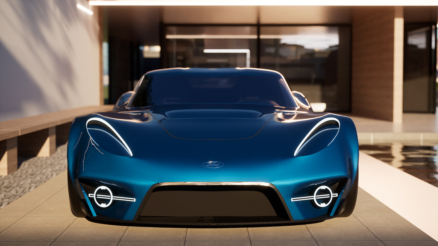 automotive   car design Gran Turismo cobra concept car daytona ev Leman Shelby American vr