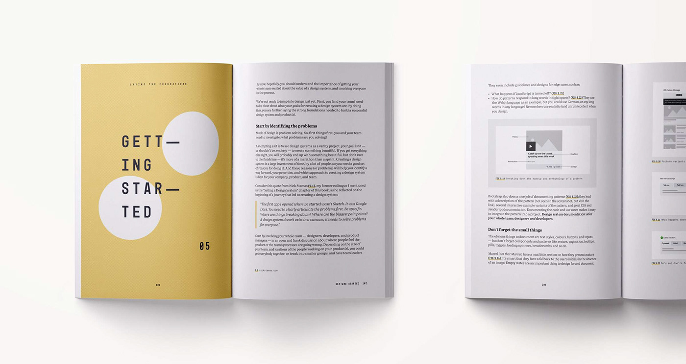 book design Website Author yellow design system system design Web Design  book design systems