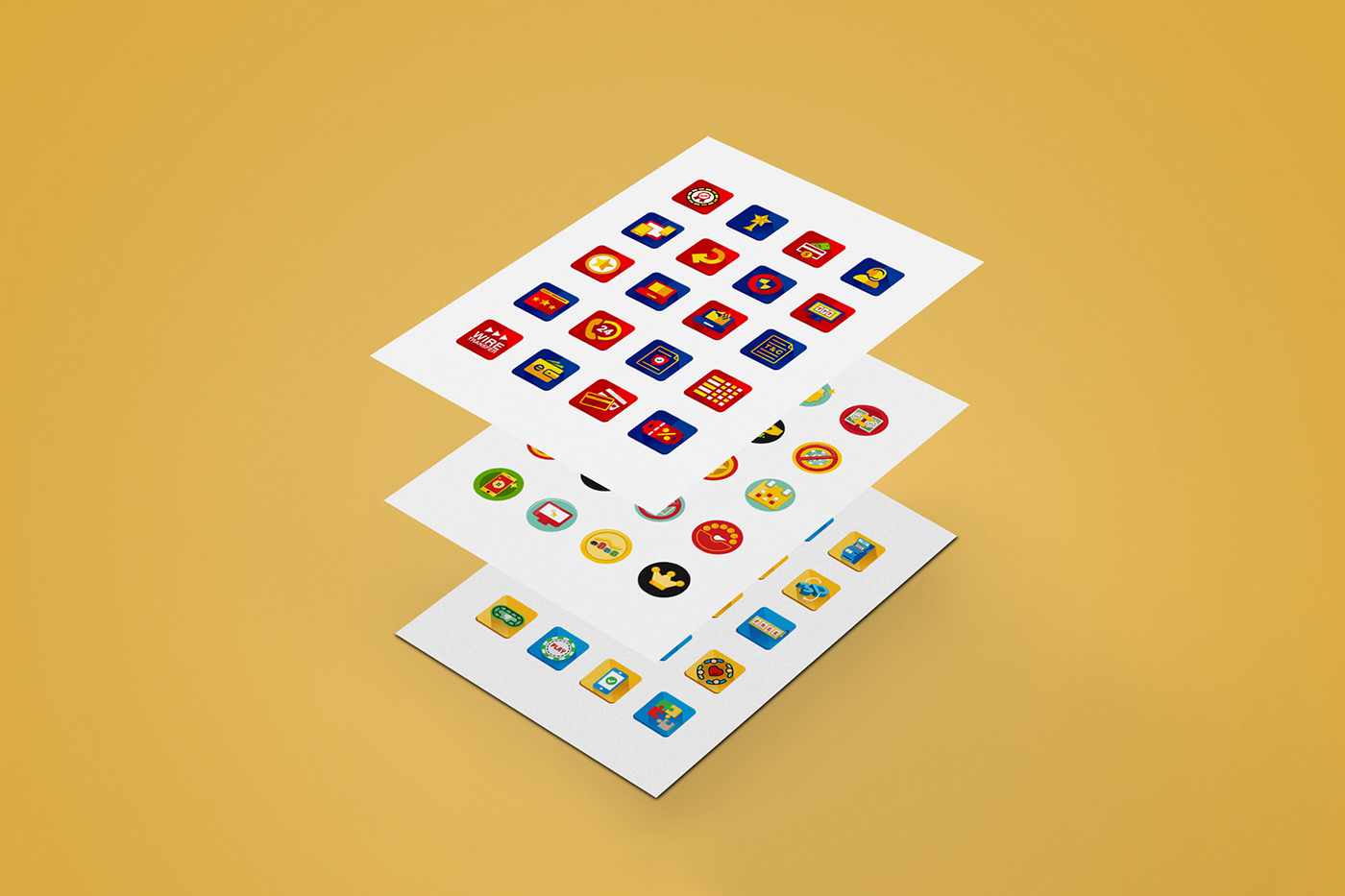 Icon icon design  app icons Casino Icons casino Gaming game Game Icons ILLUSTRATION  icon set