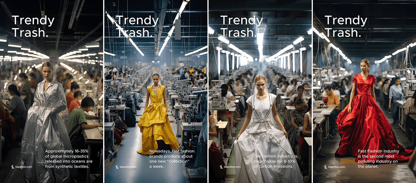 Fashion  fashion photography fast fashion textile textile design  plastic plastic pollution poster fast fashion industry micro plastic