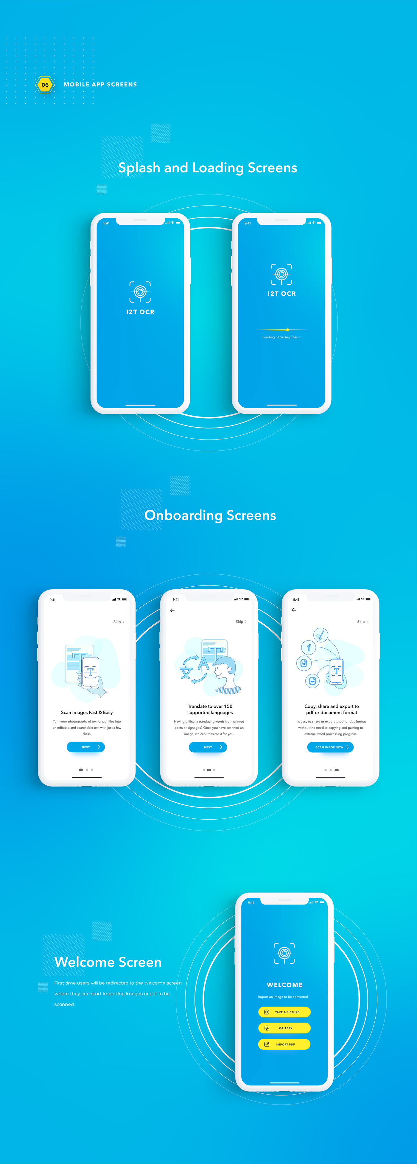 UI/UX Mobile app landing page OCR Web Design  app design ui design