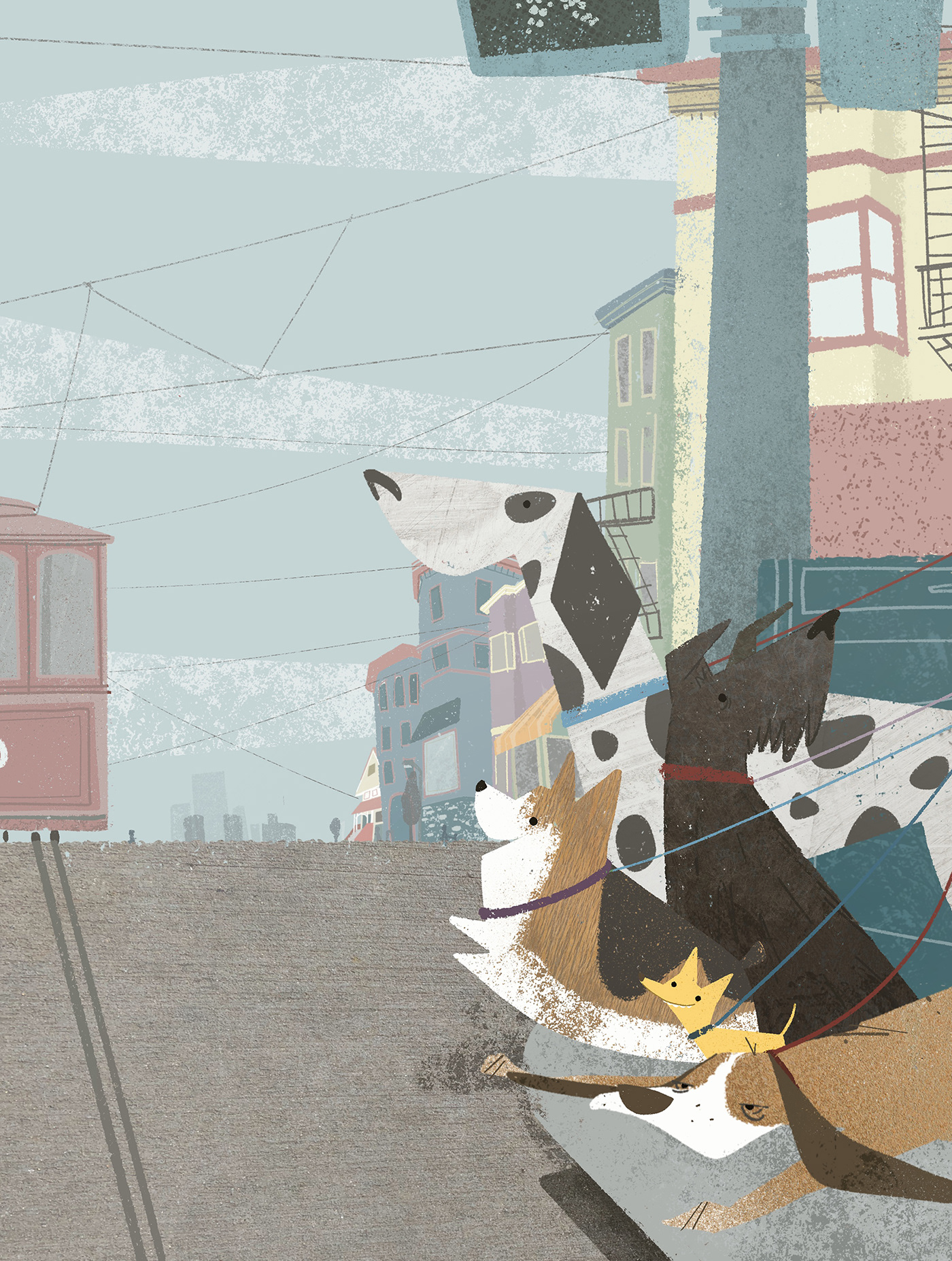 san francisco children's book Picture book dogs dog book illustration children's book illustrator book story collage