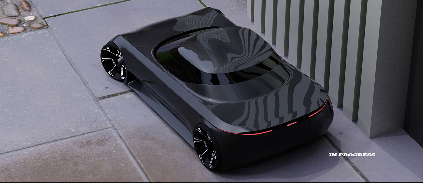 automotive   automotivedesign blender3d cardesign concept Designproject Honda photoshop sketch transportdesign