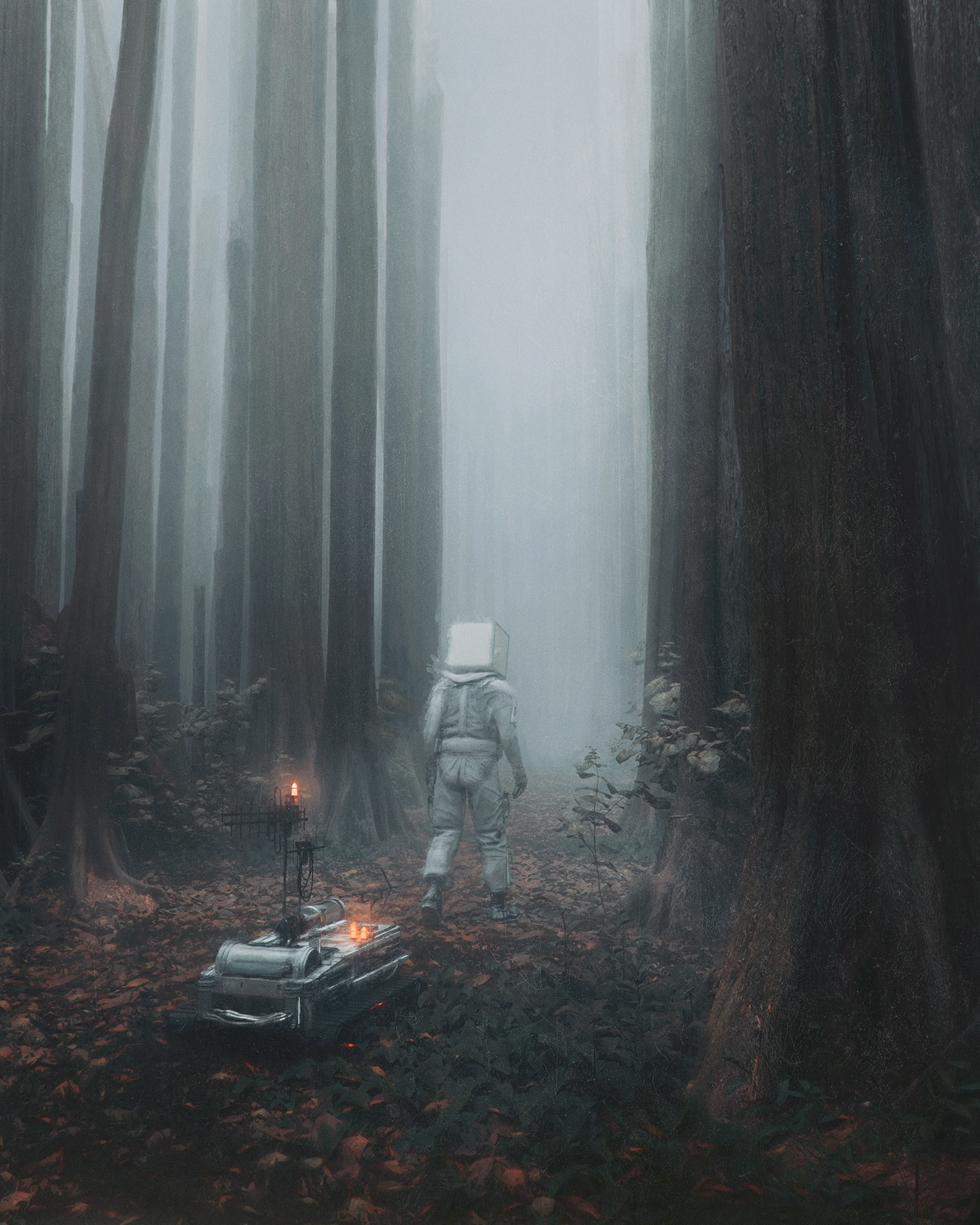 3D concept dark Digital Art  fog lighting Moody Render Character design  surreal