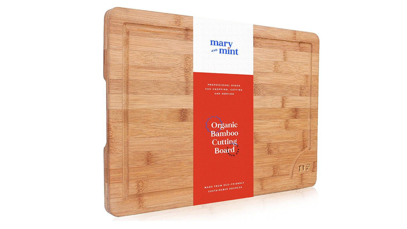 Organic Bamboo Cutting Board, labelling design