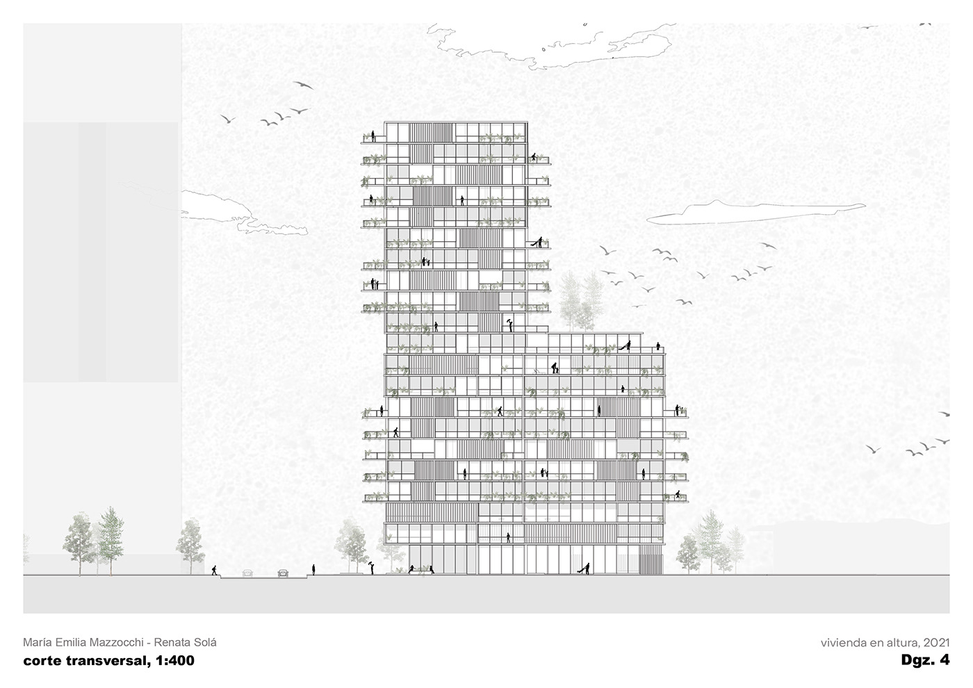 altura arquitectura edificio proyecto vivienda