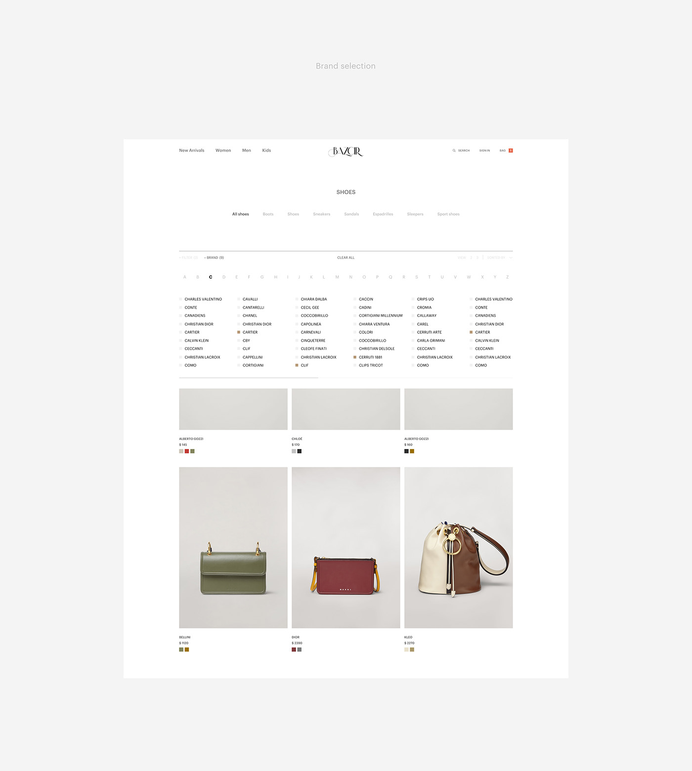 e-commerce Fashion  Dior branding  e-shop Minimalism typography   Webdesign Website