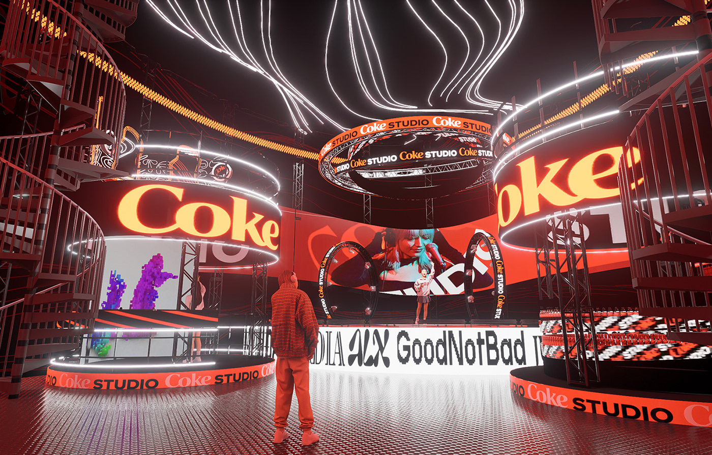 Coca-Cola publicidad marca Brand Design Advertising  festival design Event music industrial design  Render