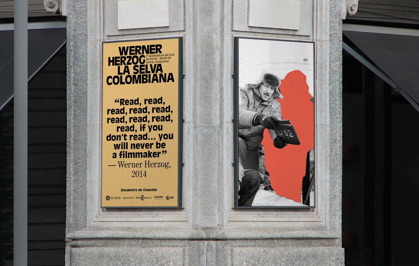 art direction  barcelona campaign cine colombia graphic design  poster typography   Vera Tamayo Werner Herzog