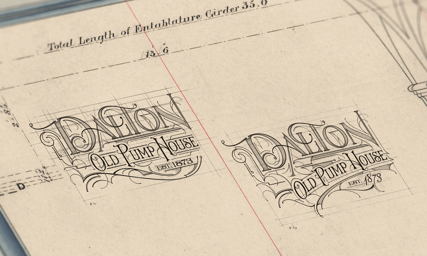 dalton house lettering Handlettering Biernat logo vector art england typography   oldpump