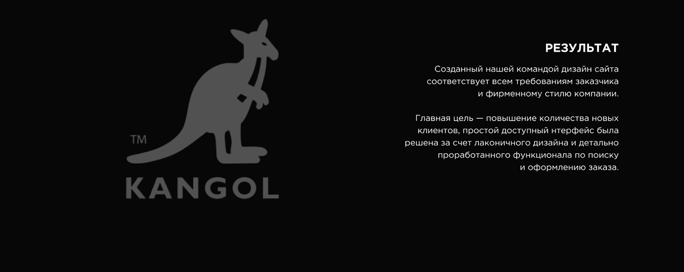 kangol online-store online-shop wed-site   UI ux Ecommerce business design head