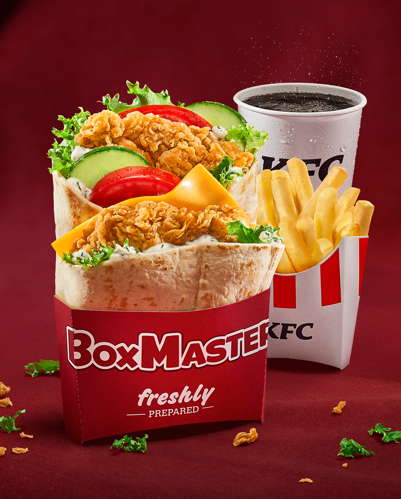 crispy KFC postproduction studio food photography art commercial retouch