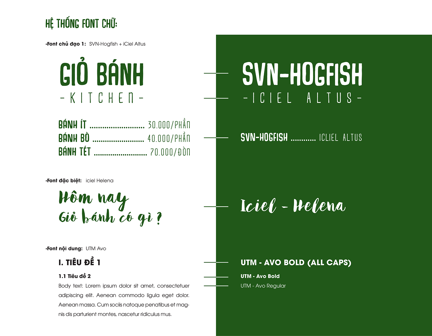 branding  Branding Identity GIỎ BÁNH - KITCHEN vietnamese cuisine bánh việt cuisine giỏ bánh kitchen viet nam