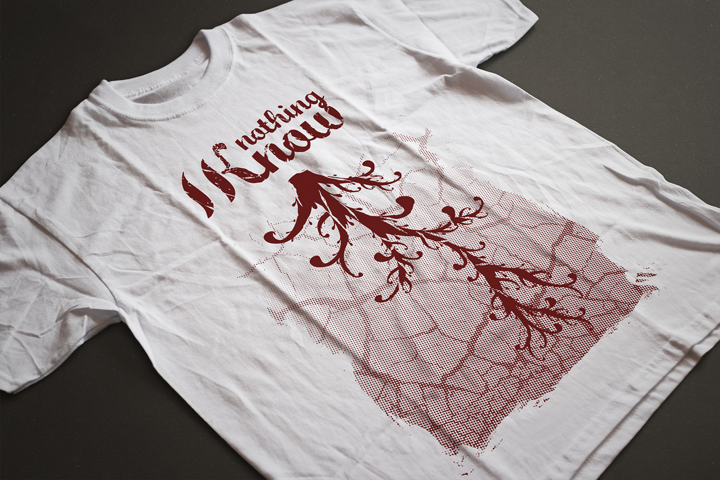 t-shirt ILLUSTRATION  red Monochromatic Serigraphy screen printing merchandise cotton guy music
