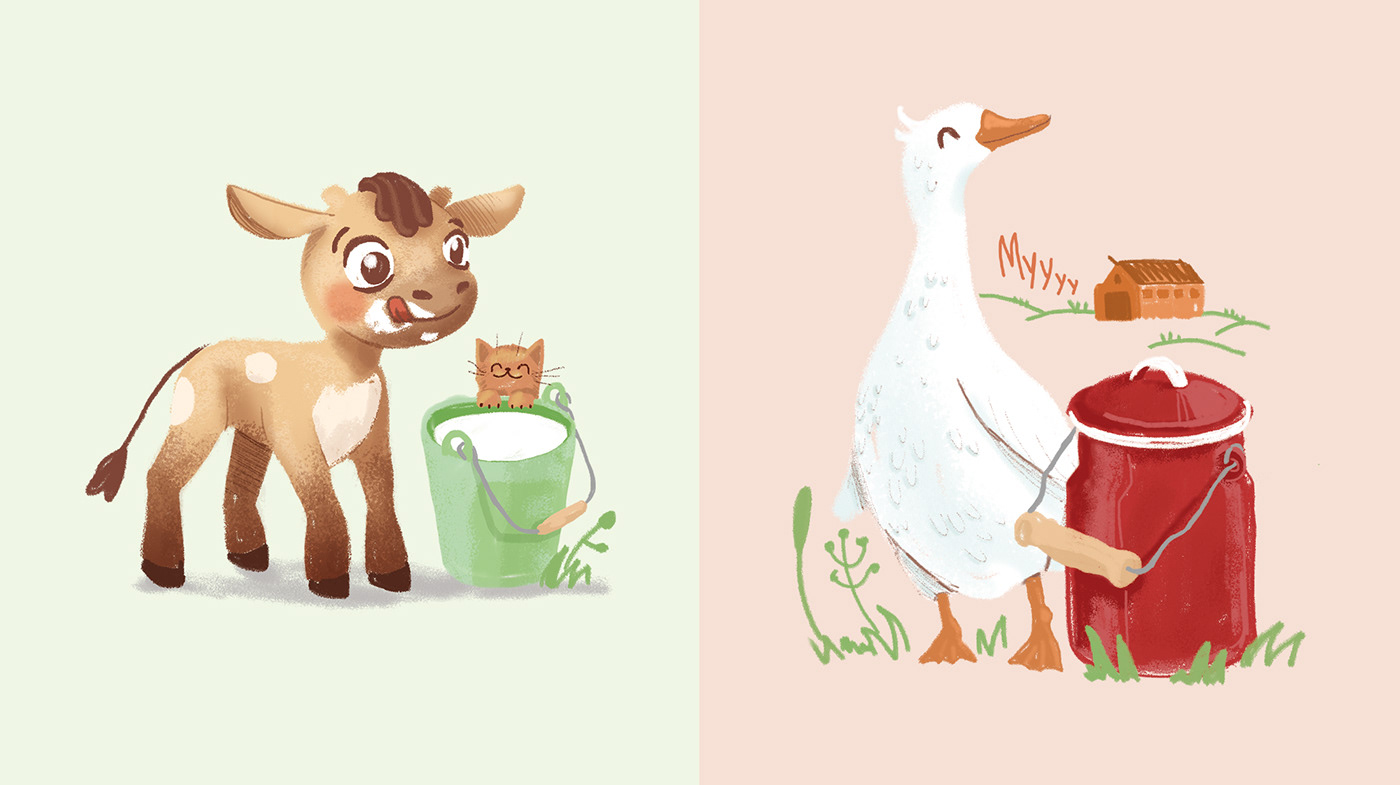Character design ILLUSTRATION  milk package Packaging redesign summer