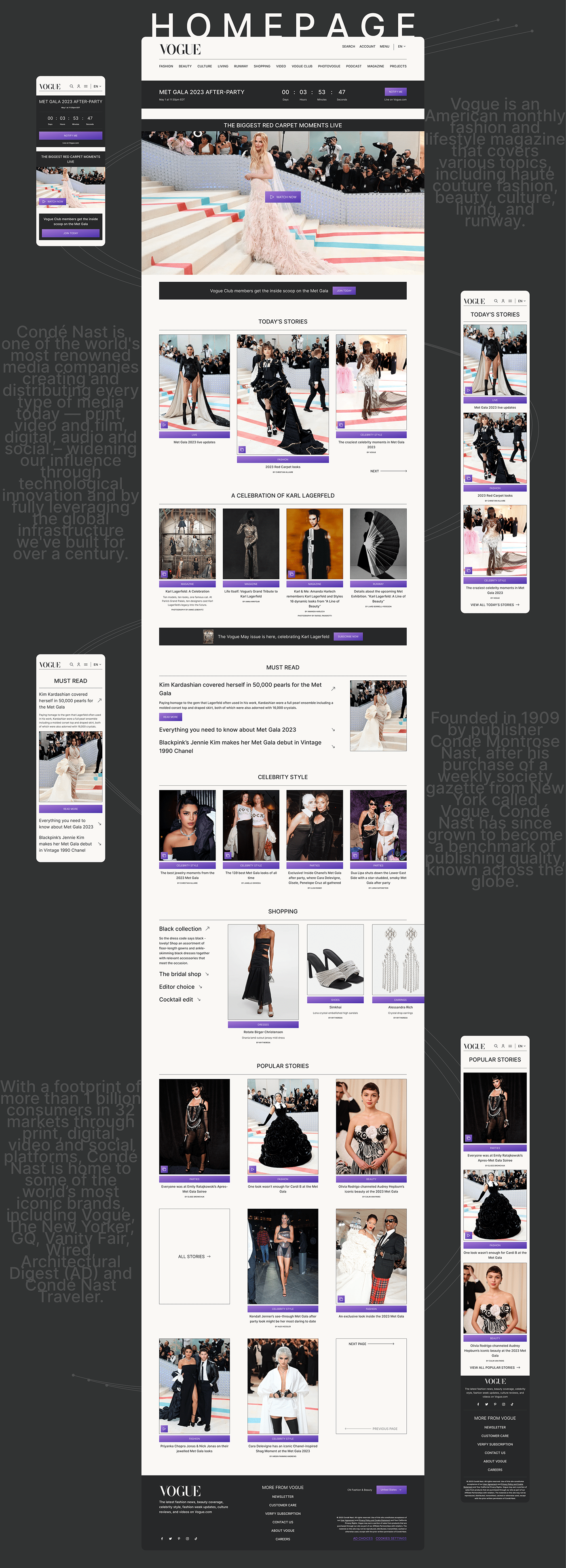e-commerce Fashion  fashion magazine fashion website magazine news website online magazine vogue vogue redesign News Magazine