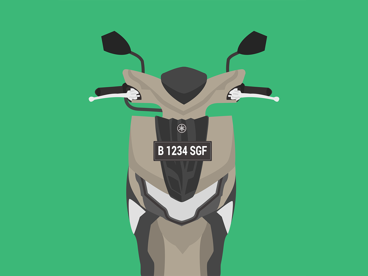 design graphic design  ILLUSTRATION  motorcycle yamaha