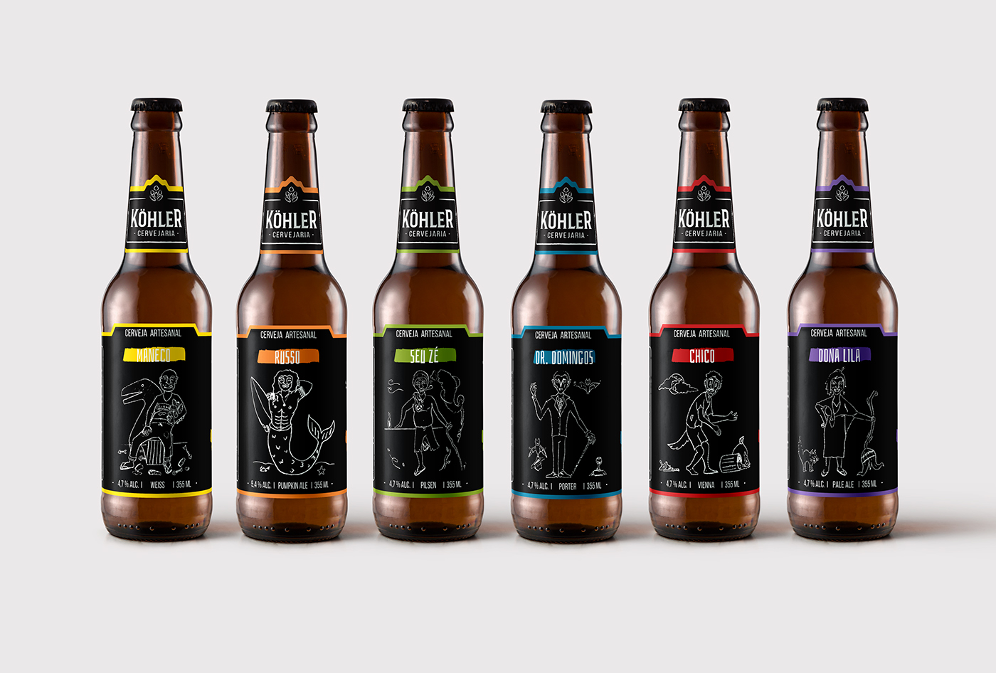 marca embalagem Ilustração Cerveja redesign