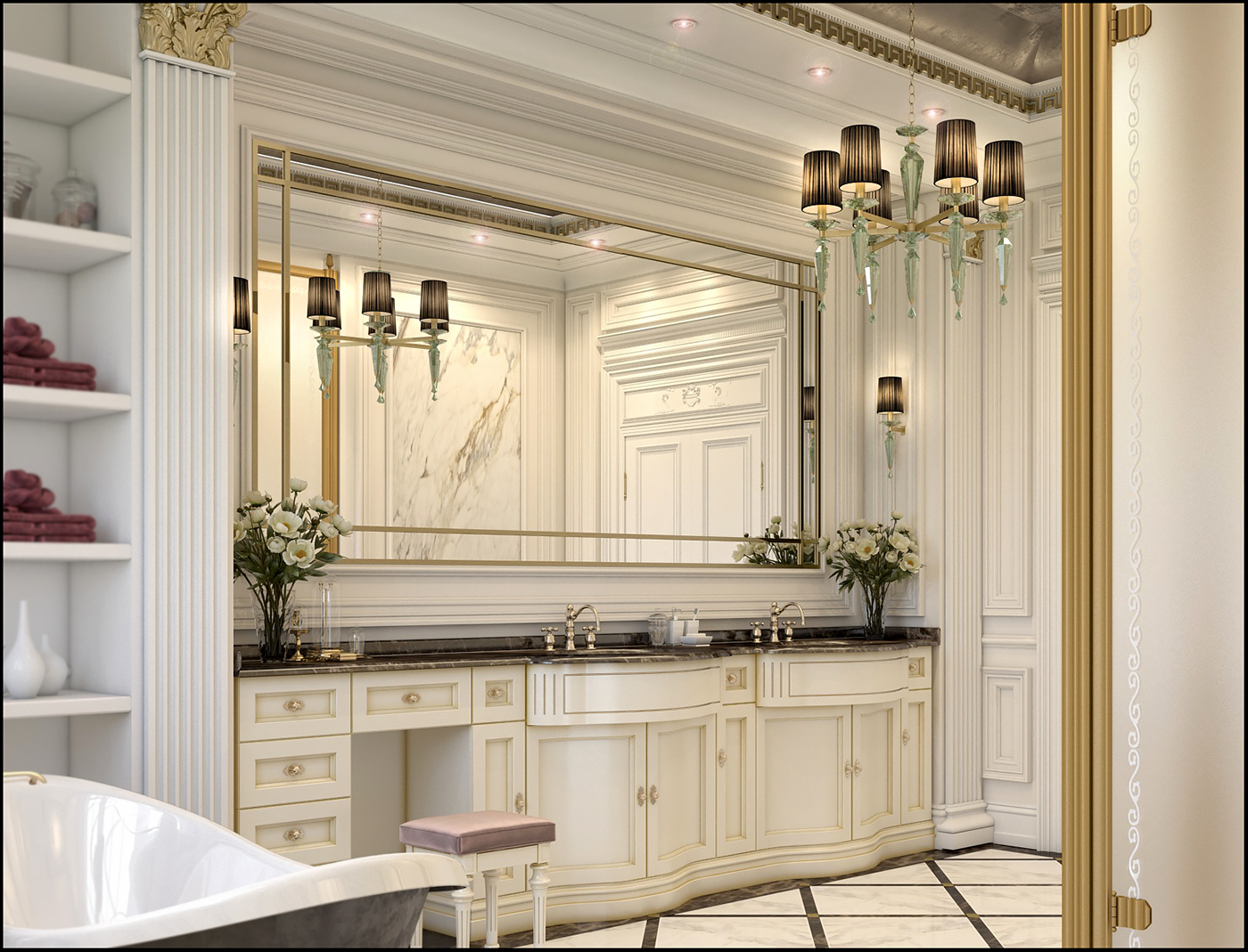 luxury Interior wardrobe bath Classic longhi