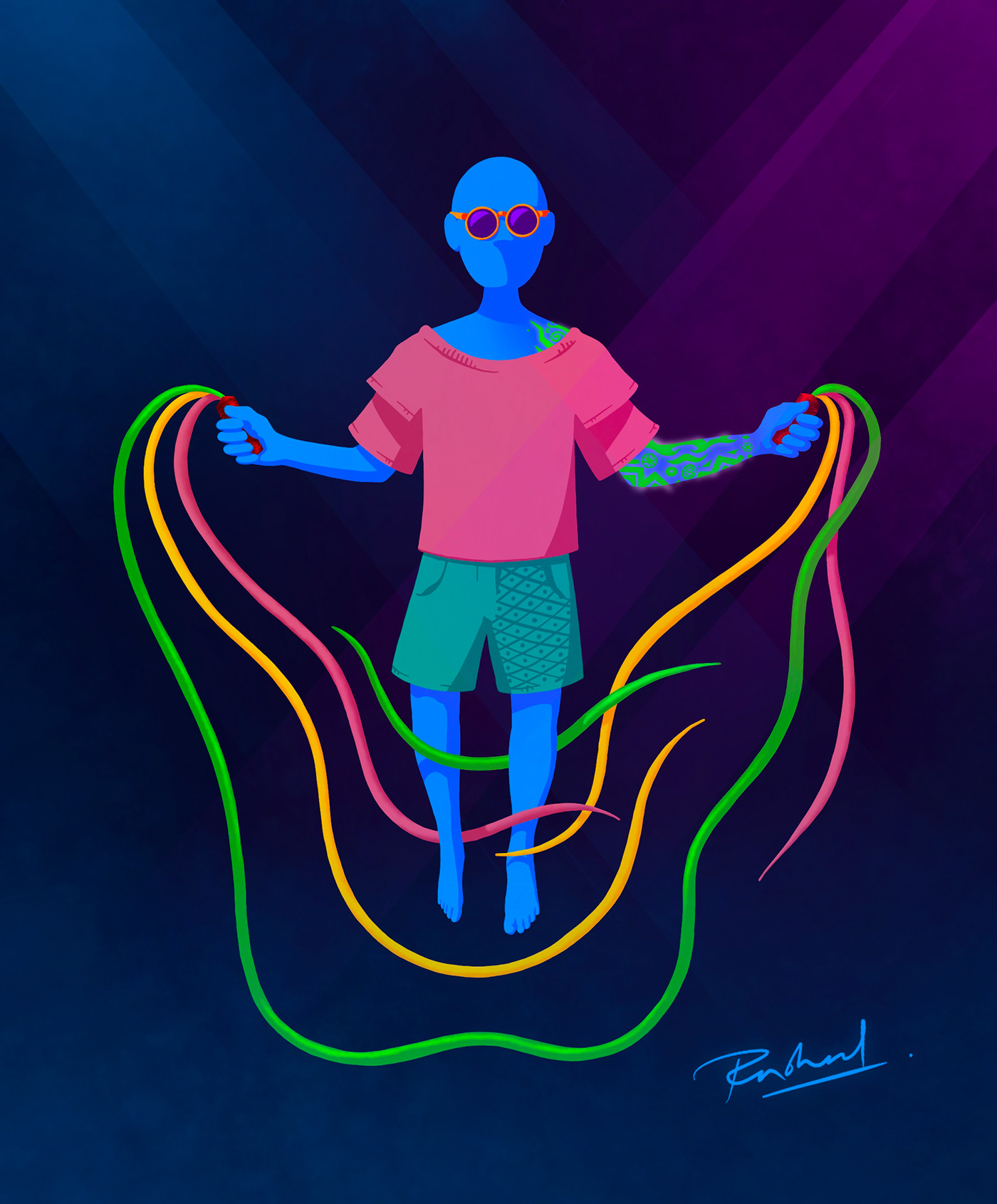 ILLUSTRATION  colors abstract Digital Art  Drawing  painting   skipping trippy