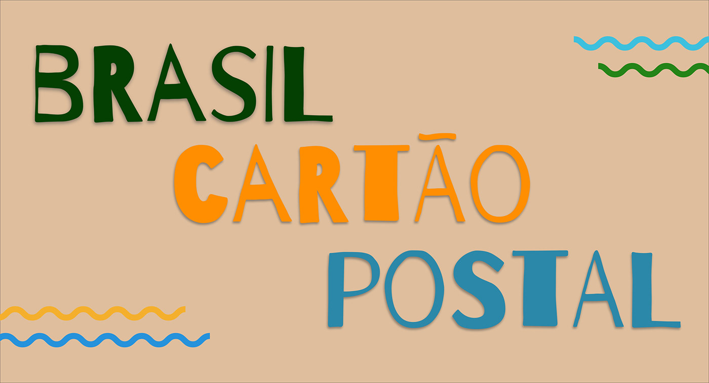 adobe Brasil Brazil breackfast card cartãopostal Digital Art  Illustrator postcard
