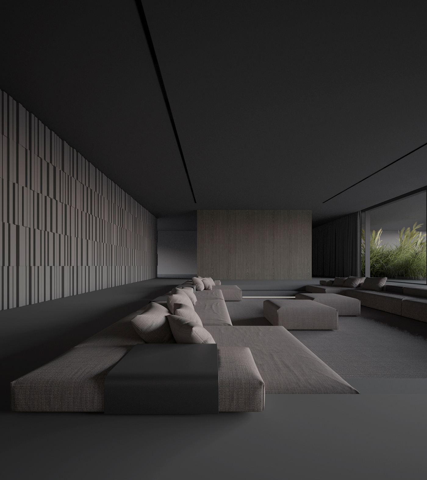 architecture blackhouse house modern Render Villa visualization