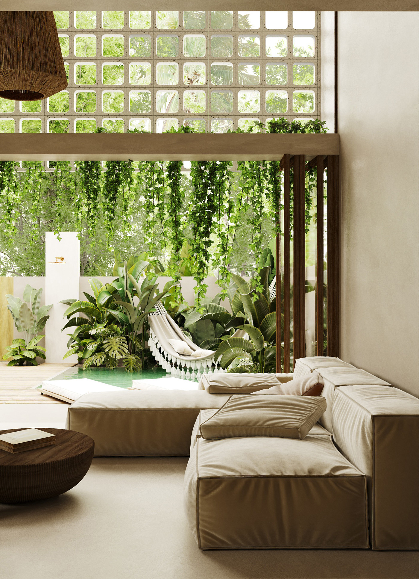 3dvisualization Bali interior design home design interior design  Nature Render tropical architecture Tropical Design vacation home villa design