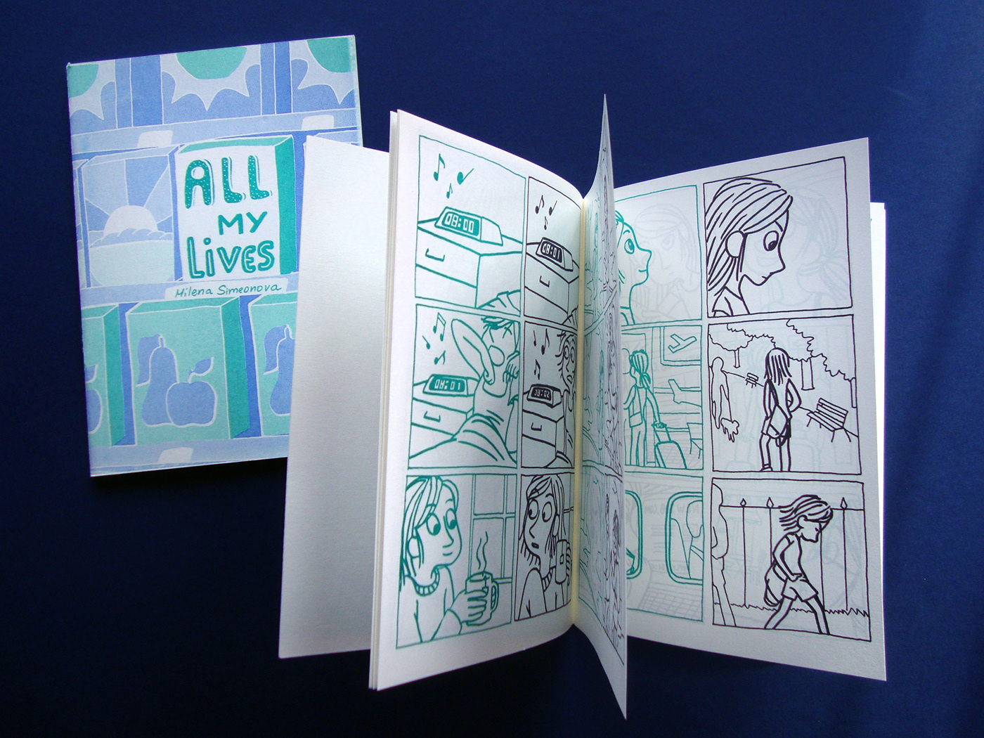 risograph comics Zine  book Sequential Art storytelling   choices parallel universe multiple choice