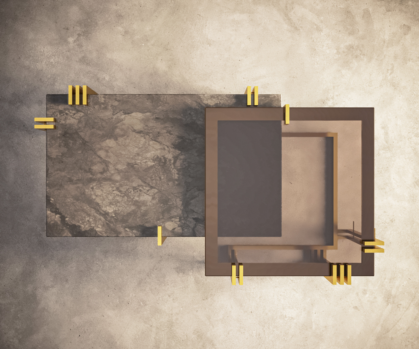 design furniture gold interior design  manufacturing Marble materials modern visualisation visualization