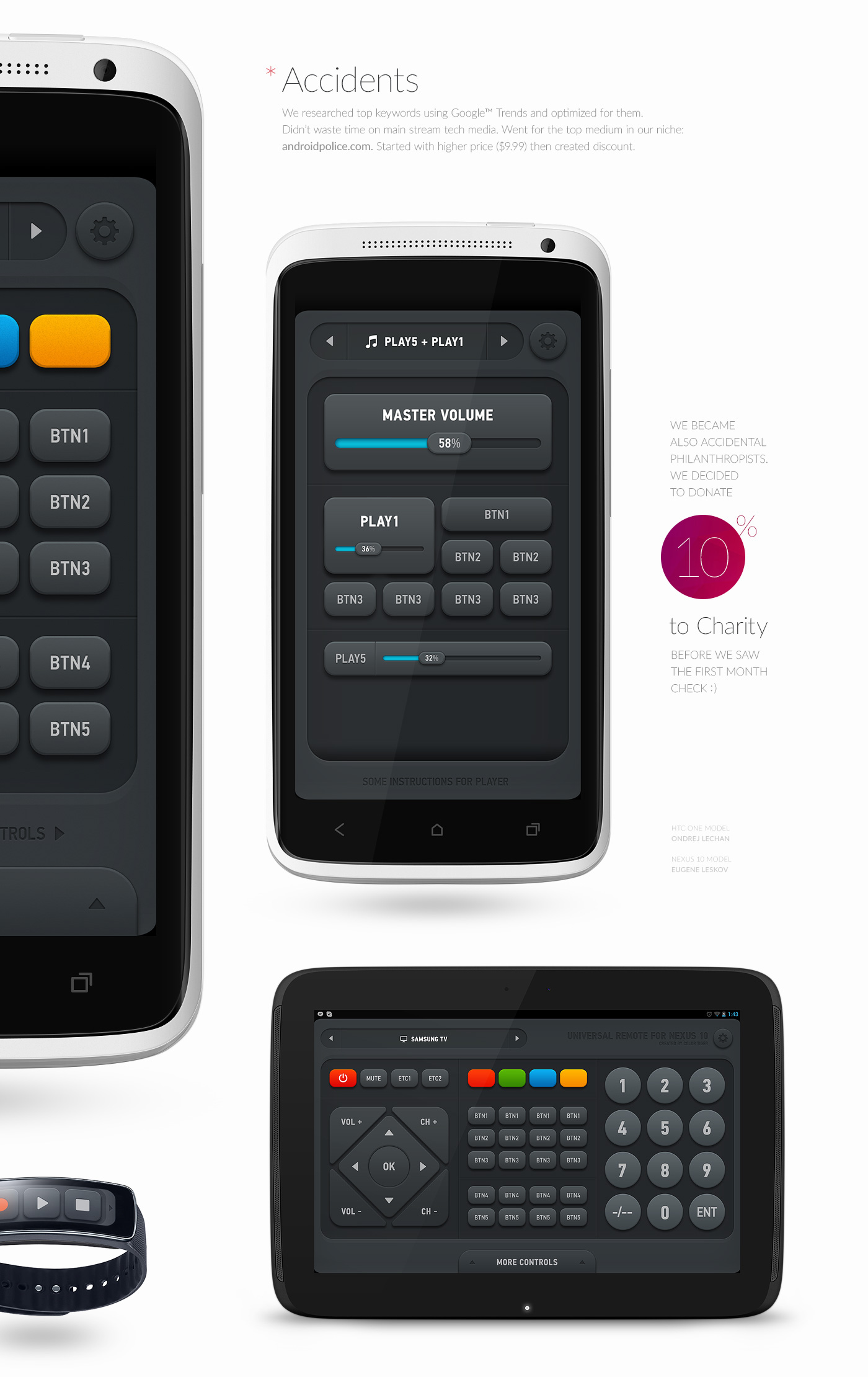 mobile application remote control controller Interface user UI ux material ios android Kickstarter design sensor