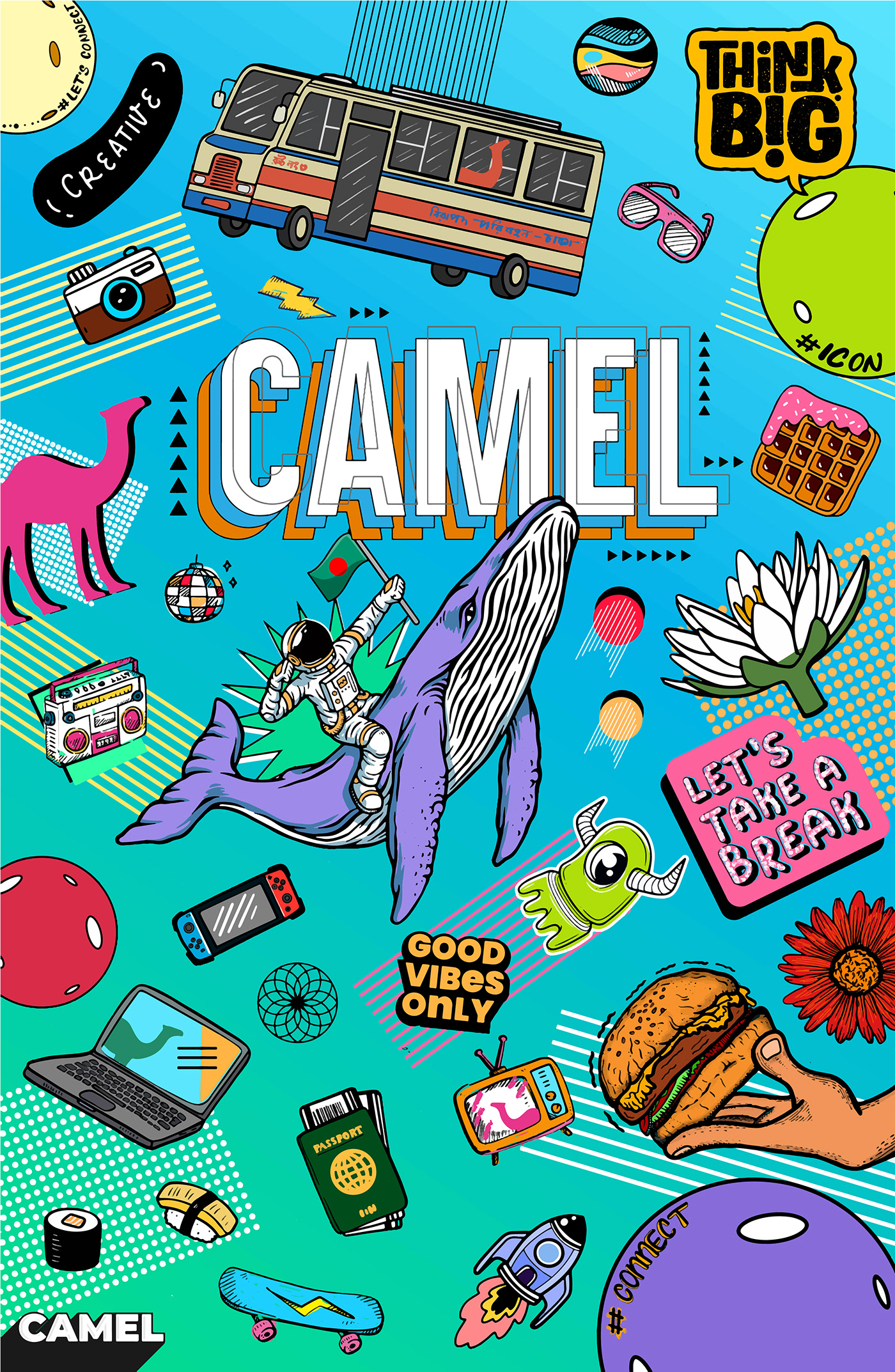 camel cigarette posm cartoon network graphic design 