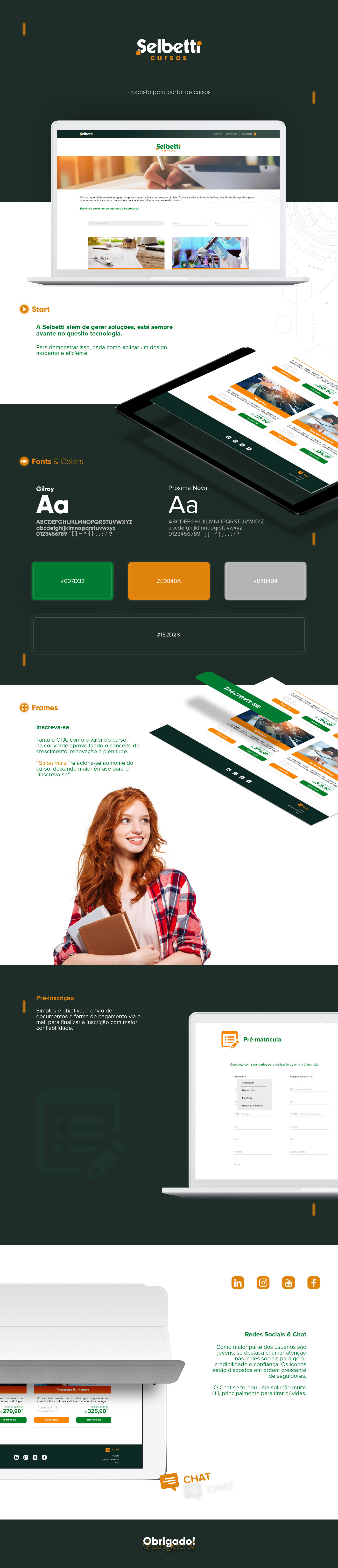 design green Hot orange site social UI ux Web