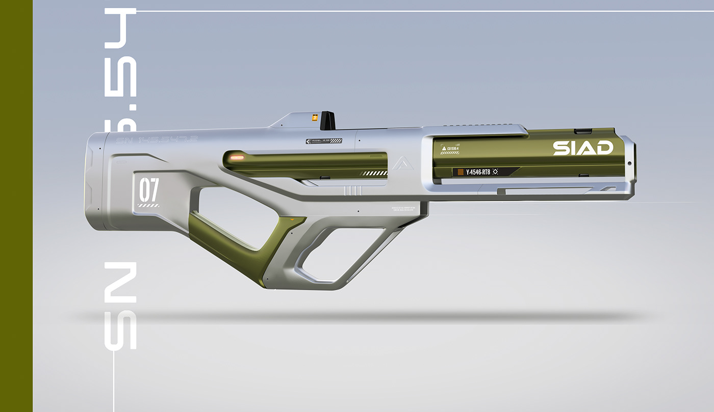 design concept sketch game design  3D photoshop sketching blender Weapon concept art