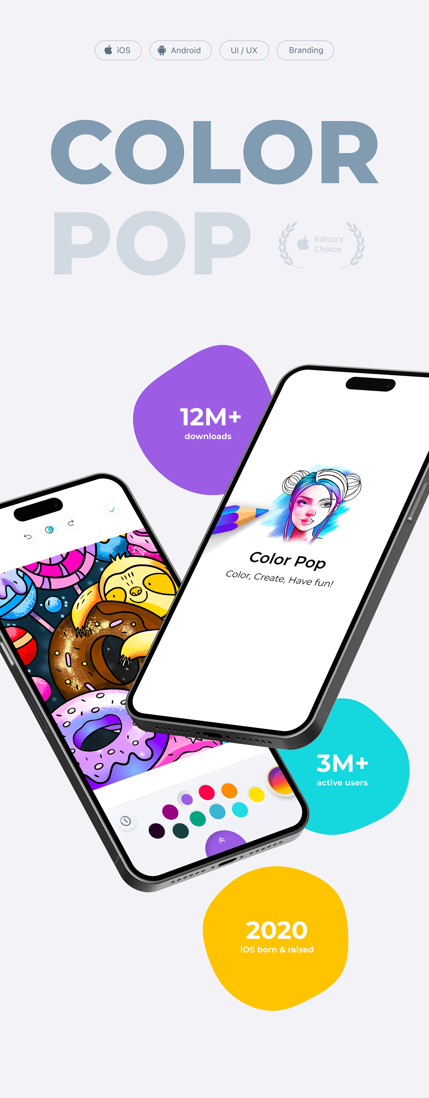 coloring app user interface Mobile app community android iphone ux UI/UX ios