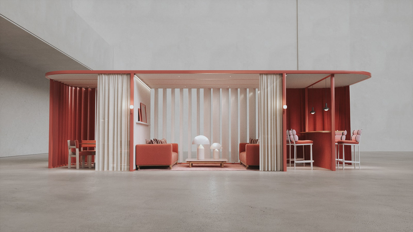 3D architecture colors design furniture motion Render