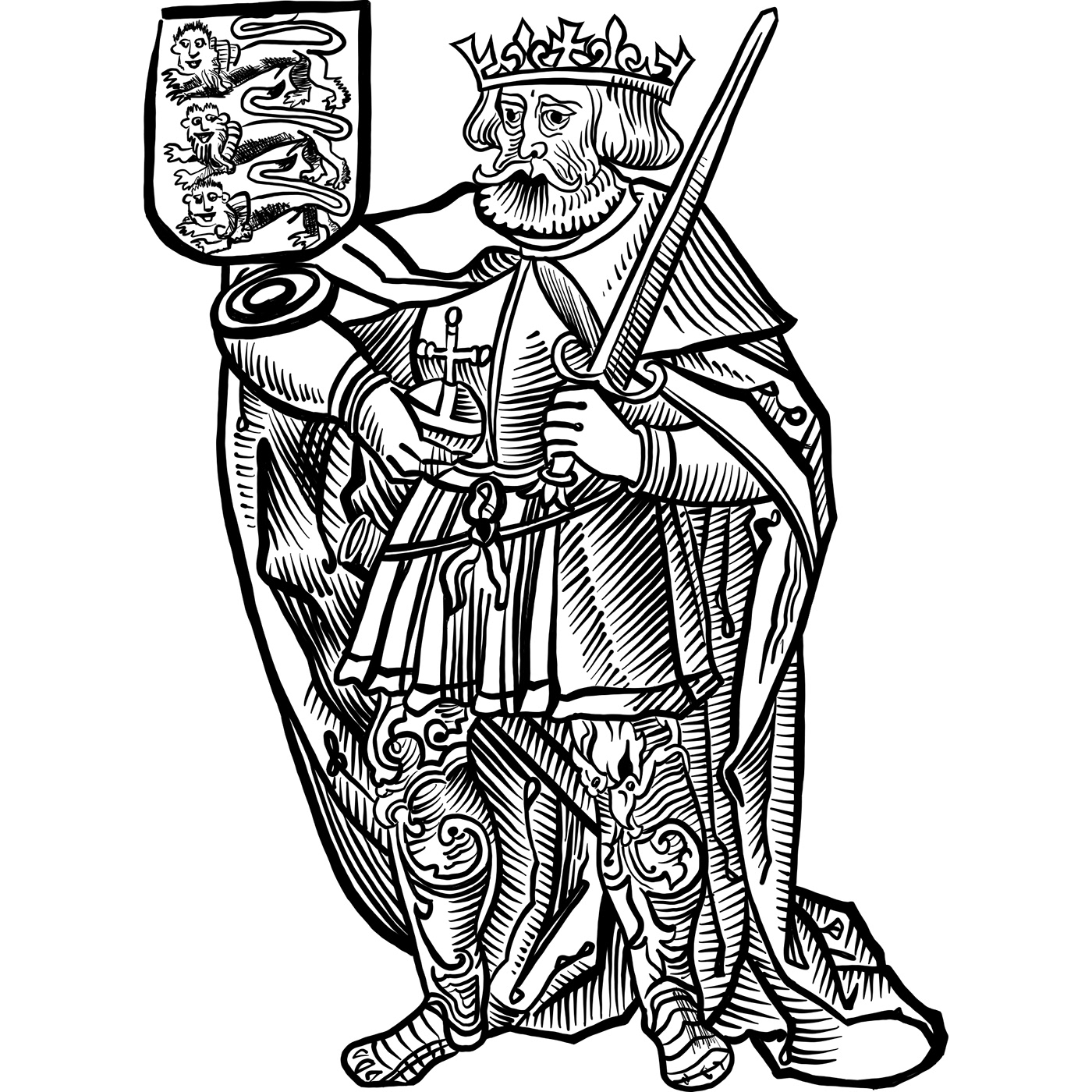 adobe fresco adobe illustrator england kings medieval vector