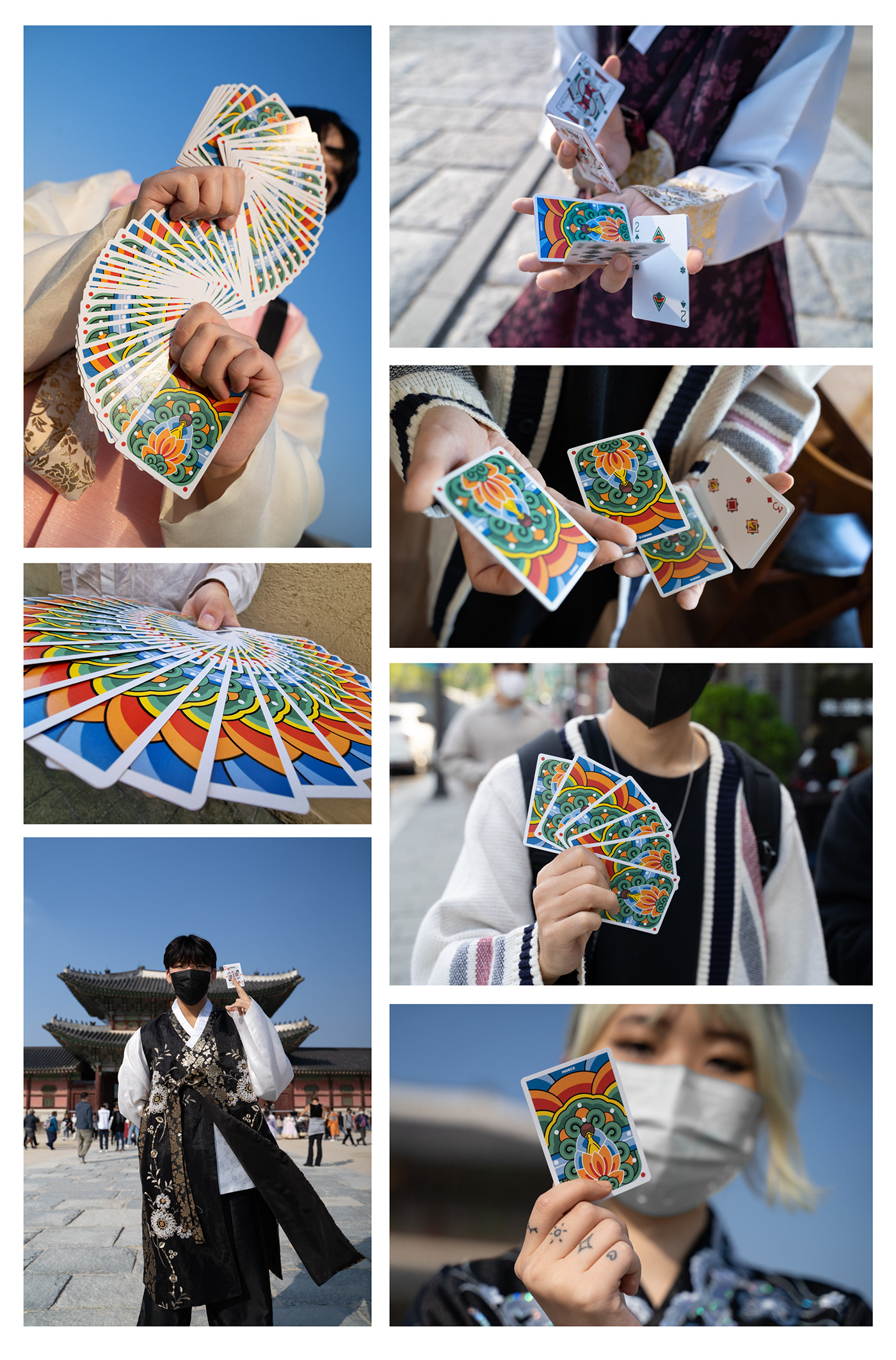 Playing Cards deck cardistry dancheong Korea 단청 seoul South Korea gyeongbokgung