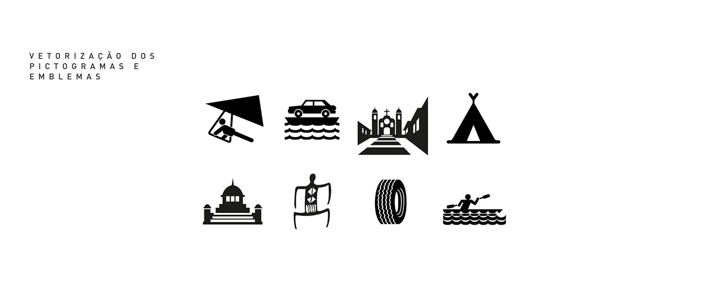 design da informação design editorial emblema guia Ilustração iphan manual pictogramas Sinalização Turismo